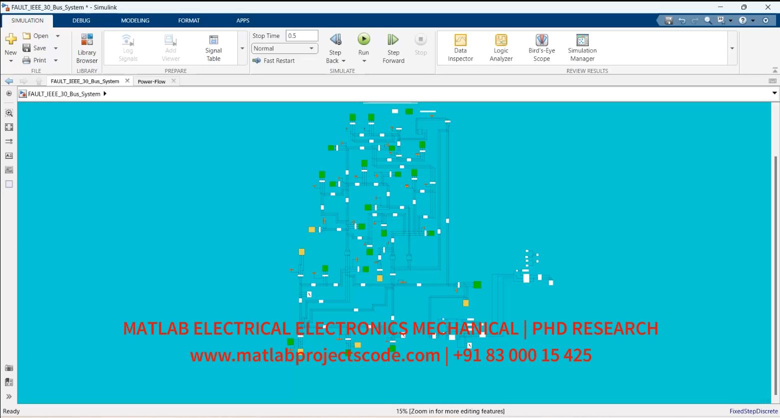 IEEE 30 BUS LG LL LLG LLL  FAULT CLASSIFICATION USING CNN MATLAB ELECTRICAL SIMULATION